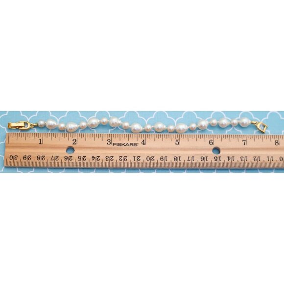 Vintage Victorian Pearl Classy Beaded Necklace 7 3/4 inch - R22 - Picture 3 of 3